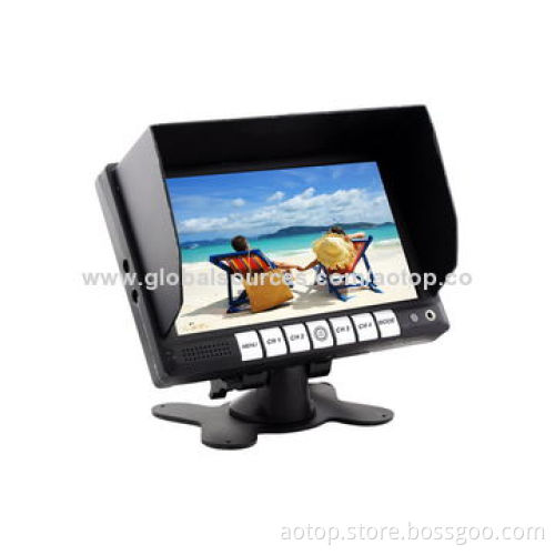 Hot Selling 7-inch Car Parking Monitor with Remote Control/Multilanguage/OSD Menu/Built-in Speaker